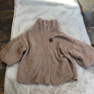 Tan bubble sleeve FREE PEOPLE sweater